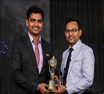 Award certificate and trophy